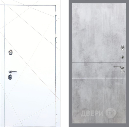 Входная металлическая Дверь Рекс (REX) 13 Силк Сноу FL-290 Бетон светлый в Протвино