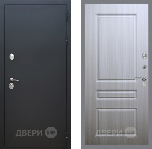 Входная металлическая Дверь Рекс (REX) 5 Черный Муар FL-243 Сандал белый в Протвино