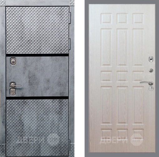 Входная металлическая Дверь Рекс (REX) 15 Бетон Темный FL-33 Беленый дуб в Протвино