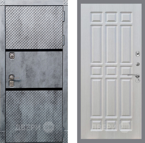 Входная металлическая Дверь Рекс (REX) 15 Бетон Темный FL-33 Лиственница беж в Протвино