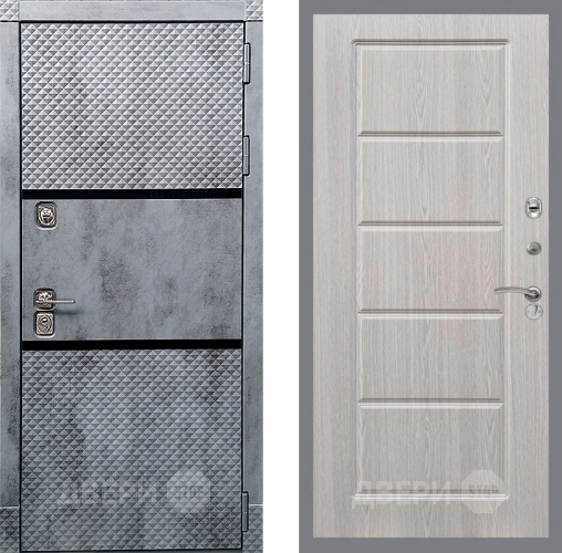 Входная металлическая Дверь Рекс (REX) 15 Бетон Темный FL-39 Беленый дуб в Протвино