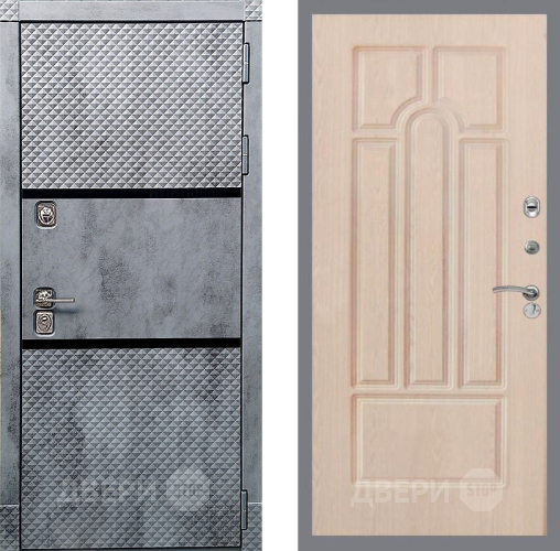 Входная металлическая Дверь Рекс (REX) 15 Бетон Темный FL-58 Беленый дуб в Протвино