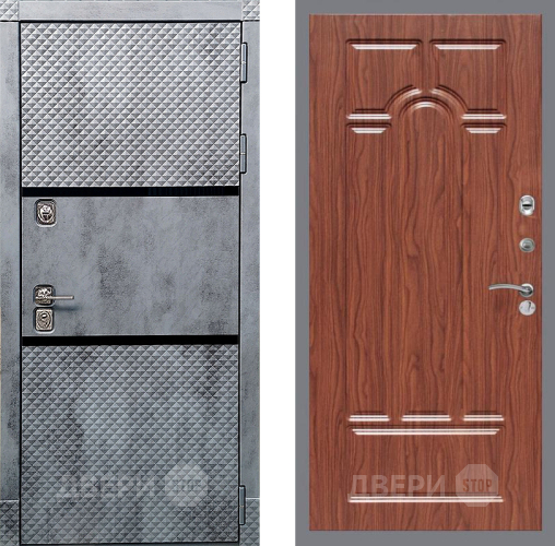 Входная металлическая Дверь Рекс (REX) 15 Бетон Темный FL-58 орех тисненый в Протвино