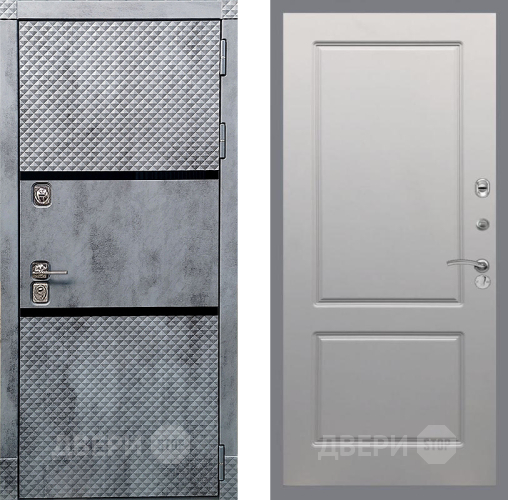 Входная металлическая Дверь Рекс (REX) 15 Бетон Темный FL-117 Грей софт в Протвино