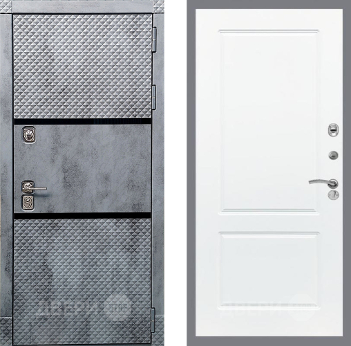 Входная металлическая Дверь Рекс (REX) 15 Бетон Темный FL-117 Силк Сноу в Протвино