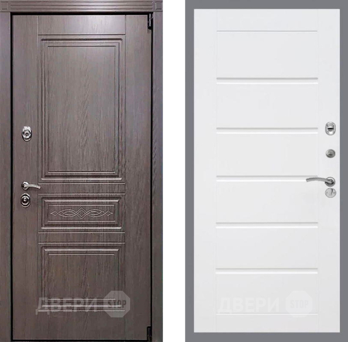 Входная металлическая Дверь Рекс (REX) Премиум-S Сити Белый ясень в Протвино