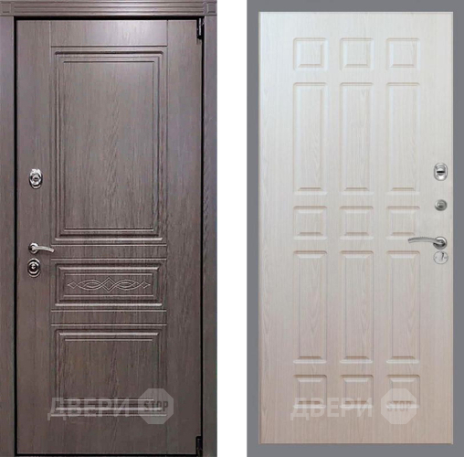 Входная металлическая Дверь Рекс (REX) Премиум-S FL-33 Беленый дуб в Протвино