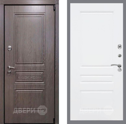 Входная металлическая Дверь Рекс (REX) Премиум-S FL-243 Силк Сноу в Протвино