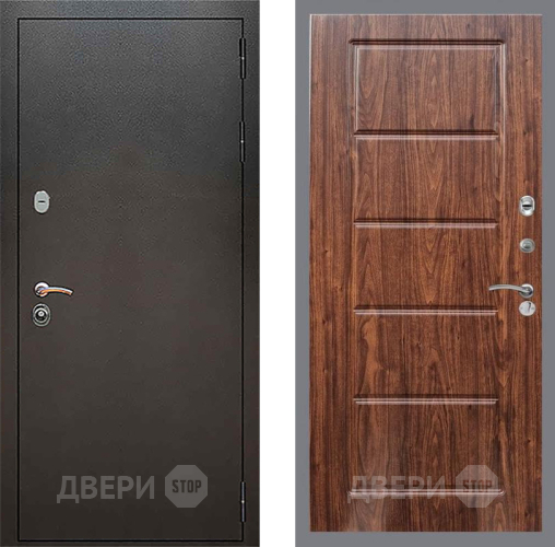 Входная металлическая Дверь Рекс (REX) 5 Серебро Антик FL-39 орех тисненый в Протвино