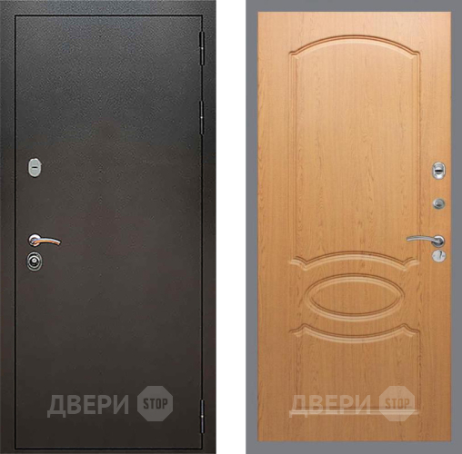 Входная металлическая Дверь Рекс (REX) 5 Серебро Антик FL-128 Дуб в Протвино