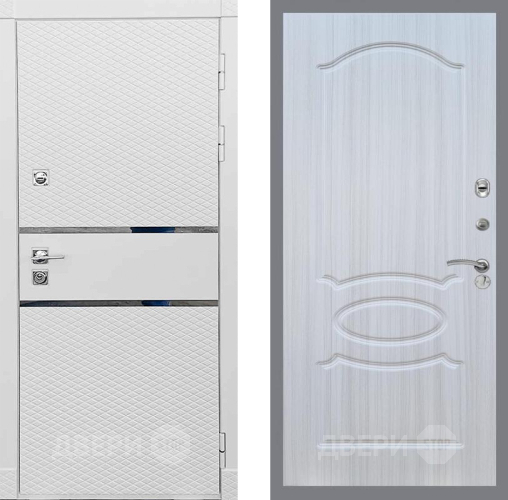 Входная металлическая Дверь Рекс (REX) 15 Силк Сноу FL-128 Сандал белый в Протвино