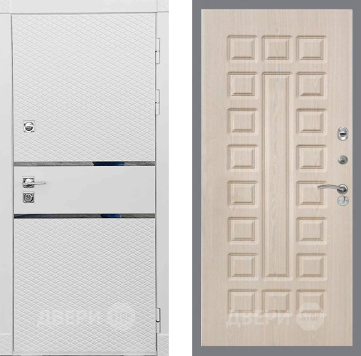 Входная металлическая Дверь Рекс (REX) 15 Силк Сноу FL-183 Беленый дуб в Протвино