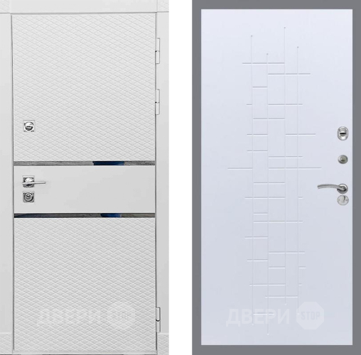 Входная металлическая Дверь Рекс (REX) 15 Силк Сноу FL-289 Белый ясень в Протвино