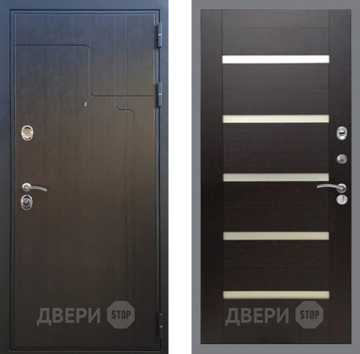 Входная металлическая Дверь Рекс (REX) Премиум-246 СБ-14 стекло белое венге поперечный в Протвино