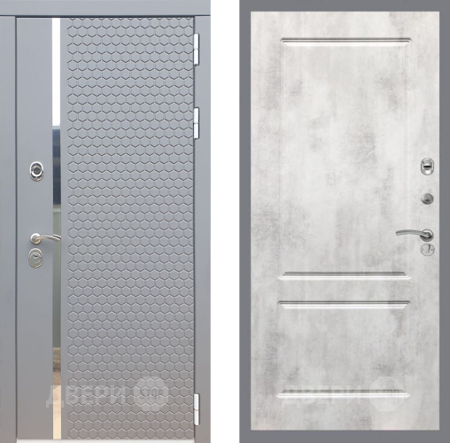 Входная металлическая Дверь Рекс (REX) 24 FL-117 Бетон светлый в Протвино
