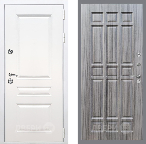 Входная металлическая Дверь Рекс (REX) Премиум-н Силк Сноу FL-33 Сандал грей в Протвино