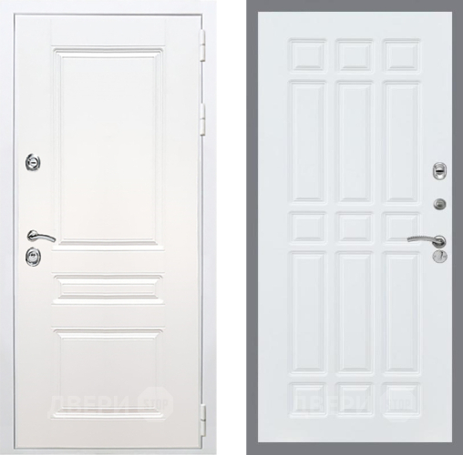 Входная металлическая Дверь Рекс (REX) Премиум-н Силк Сноу FL-33 Силк Сноу в Протвино