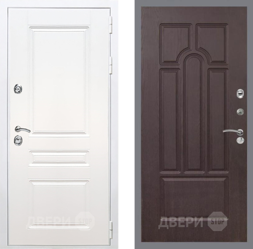 Входная металлическая Дверь Рекс (REX) Премиум-н Силк Сноу FL-58 Венге в Протвино