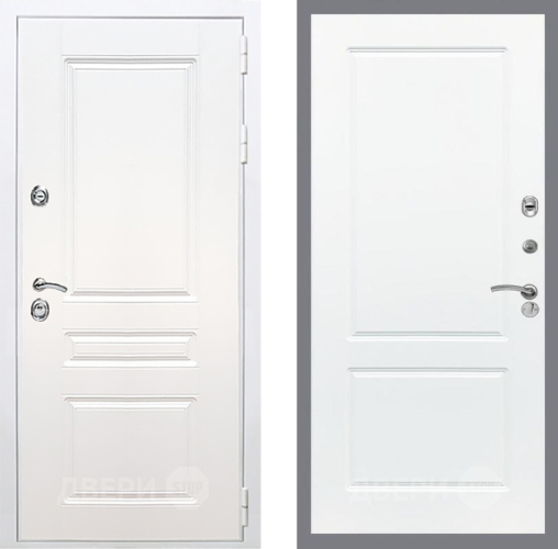 Входная металлическая Дверь Рекс (REX) Премиум-н Силк Сноу FL-117 Силк Сноу в Протвино