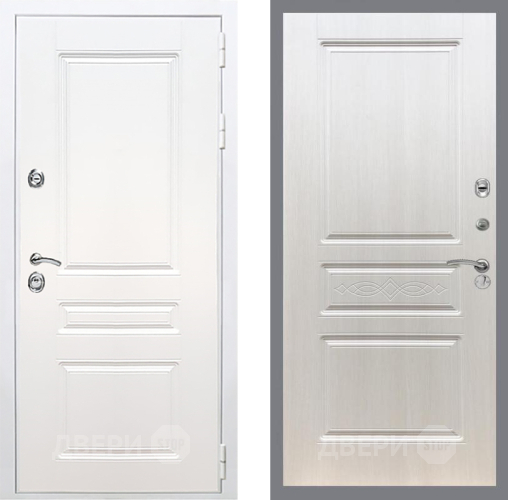 Входная металлическая Дверь Рекс (REX) Премиум-н Силк Сноу FL-243 Лиственница беж в Протвино