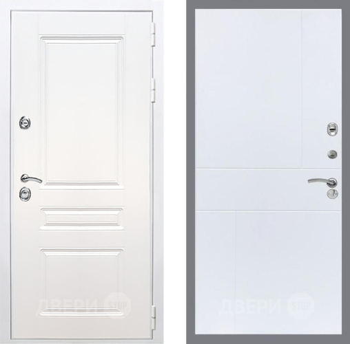 Входная металлическая Дверь Рекс (REX) Премиум-н Силк Сноу FL-290 Силк Сноу в Протвино