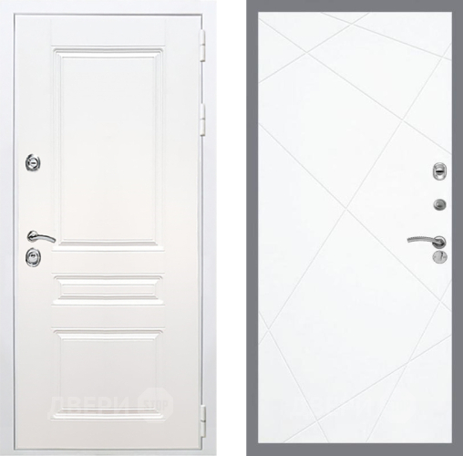 Входная металлическая Дверь Рекс (REX) Премиум-н Силк Сноу FL-291 Силк Сноу в Протвино