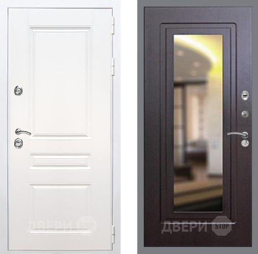 Входная металлическая Дверь Рекс (REX) Премиум-н Силк Сноу FLZ-120 Венге в Протвино