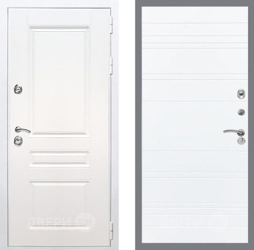 Входная металлическая Дверь Рекс (REX) Премиум-н Силк Сноу Line Силк Сноу в Протвино
