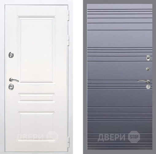 Входная металлическая Дверь Рекс (REX) Премиум-н Силк Сноу Line Силк титан в Протвино