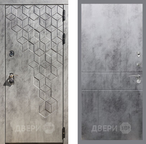 Входная металлическая Дверь Рекс (REX) 23 FL-290 Бетон темный в Протвино