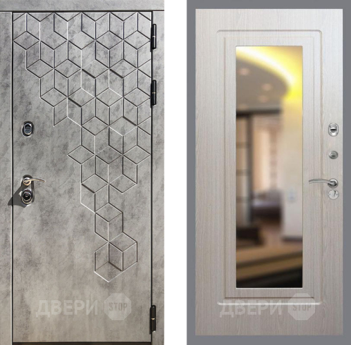 Входная металлическая Дверь Рекс (REX) 23 FLZ-120 Беленый дуб в Протвино