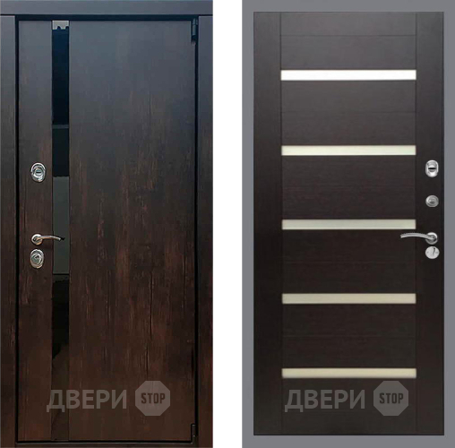 Дверь Рекс (REX) 26 СБ-14 стекло белое венге поперечный в Протвино