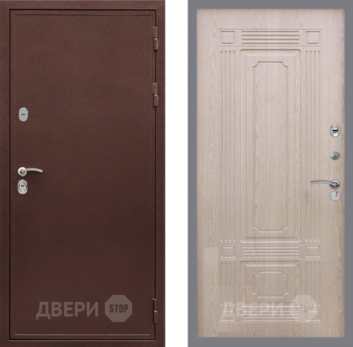 Входная металлическая Дверь Рекс (REX) 5 металл 3 мм FL-2 Беленый дуб в Протвино