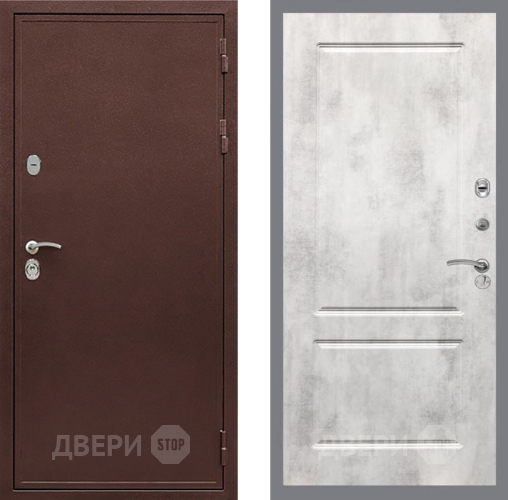 Входная металлическая Дверь Рекс (REX) 5 металл 3 мм FL-117 Бетон светлый в Протвино