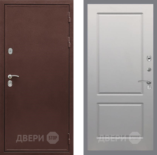 Входная металлическая Дверь Рекс (REX) 5 металл 3 мм FL-117 Грей софт в Протвино