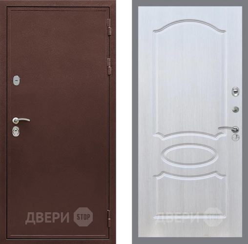 Входная металлическая Дверь Рекс (REX) 5 металл 3 мм FL-128 Лиственница беж в Протвино