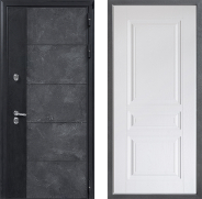 Дверь Дверной континент ДК-15 Бетон ТЕРМО ФЛ-243 Альберо Браш серебро 960х2050 мм