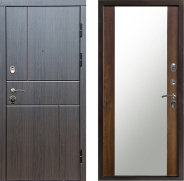 Дверь Престиж Горизонт Венге Зеркало Дуб 860х2050 мм