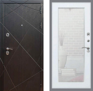 Дверь Рекс (REX) 13 Венге Зеркало Пастораль Силк Сноу 860х2050 мм